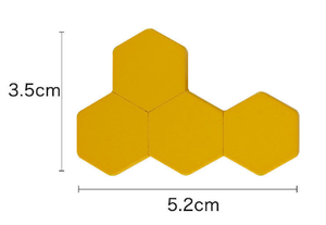 Mainan Kayu Alami Laris Manis, Balok Bangunan Tangram Heksagonal Kayu, Puzzle - Product Image 4