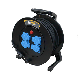 <span class=keywords><strong>BENEW</strong></span> usine directement OEM ZD5002 4 prises Portable câble tambour bobine plastique 50M rallonge câble bobine support - Product Image 2