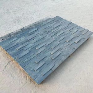 Decoración de fondo negro, piedra de piedra caliza, piedra de azulejo de revestimiento de pared de pizarra, cultivo de cara dividida - Product Image 2