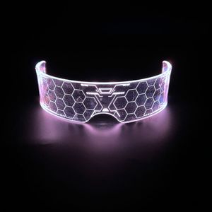 OEM acrilico divertente tecnologia creativa futuristica Cyberpunk colore cambia LED occhiali per la sala da ballo discoteca - Product Image 4