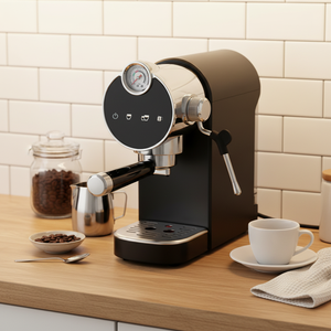 Machine à <span class=keywords><strong>café</strong></span> expresso semi-automatique électrique 20 bars avec écran tactile couleur, manomètre, tout-en-un, <span class=keywords><strong>pour</strong></span> usage domestique et hôtelier, vapeur - Product Image 1