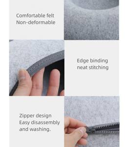 Duurzaam binnenhuis van vilt voor huisdieren, kattentunnelbed voor grote en kleine katten - Product Image 3