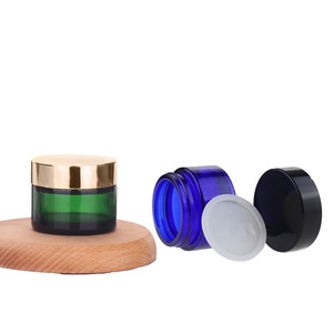 Toples kaca Amber Kecil 15ml, toples kosmetik kaca bulat 15g tutup emas ringan 0.5oz wadah krim mata (GJM01) - Product Image 4