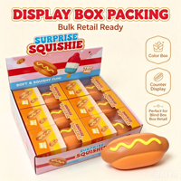 Jouet Squishy Simulation Hot Dog à Remontée Lente, Anti-Stress, Boîte Mystère Surprise, Cadeau pour 14 ans et plus, Unisexe