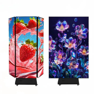 Écran LED pliable P1.86 GOB, double face, sur pied, haute luminosité, affichage publicitaire LED pliable - Product Image 1