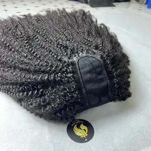Parrucca con trama riccia crespa della collezione di capelli nuvolosi parrucca completata da pollici upart per le donne nere da indossare