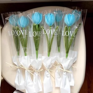Ramos de palos torcidos a mano de tulipán terminados para el día de la madre, tienda de flores hechas a mano para el día de San Valentín al por mayor - Product Image 6