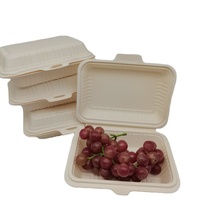 Rectangulaire biodégradable à emporter fécule de maïs bento boîte à lunch