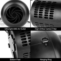 Kipas Exhaust Pintar dengan Filter Karbon Aktif, Ventilator Pemurni Udara Cerdas, Penghilang Bau, Kipas Sirkulasi Udara Senyap