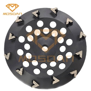Muelas abrasivas de diamante de hormigón de segmento V de 180mm para eliminación de pegamento adhesivo - Product Image 1