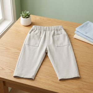 Unisex Kids <b>Trousers</b> Long Cotton Corduroy Twill Pants Autumn Winter Collection Vintage Casual Style Boutique Design - Product Image 2