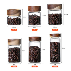 Prix d'usine Nouveaux contenants de stockage en <span class=keywords><strong>verre</strong></span> utilisés avec noix d'épices au miel avec couvercles - Product Image 6