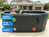 Baignoire de récupération professionnelle gonflable en tissu Drop Stitch pour bain froid, capacité 60+ gallons, pour bain de glace, récupération, sports intérieurs et extérieurs
