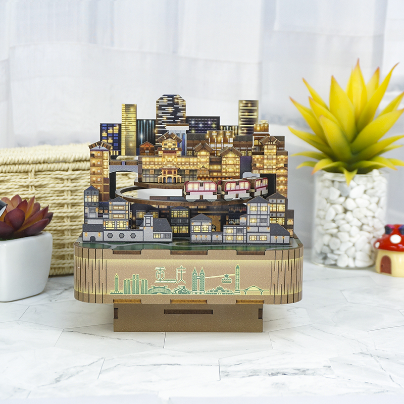 Tonecheer Chongqing Music Box Wood Jigsaw for Kids