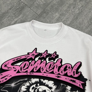T-shirt imprimé de haute qualité, coupe ample, coton 220 g/m², poids lourd, fabricant de t-shirts, streetwear pour hommes, t-shirts graphiques surdimensionnés - Product Image 3