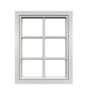 Hotian Factory Cheap Price double pane vinyl single hung window PVC NFRC Window
