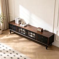 Table TV en bois moderne noire, écologique, imperméable, avec rangement réglable, meubles pour la maison, salon, chambre, hôtel, hôpital