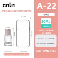 Flacons de parfum en verre vides de luxe 50 ml et 30 ml avec atomiseur et capuchon doré pour emballage de parfum rechargeable et personnalisation de la marque