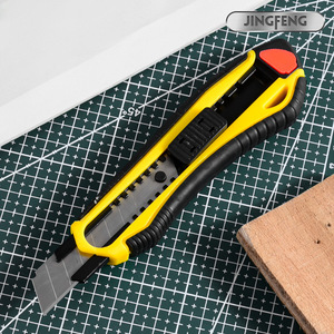 Jingfeng Utility Knife 18mm Blade 170mm Handle Yellow Industrial Heavy Duty Paper <b>Cutter</b> With Safety <b>Lock</b> - Product Image 4