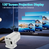 Projecteur de cinéma maison intelligent portable HY320 avec écran LCD, décodage 4K, 180 lumens ANSI, Android 13 OS, mini double Wi-Fi, 2 Go/8 Go de RAM, garantie 1 an