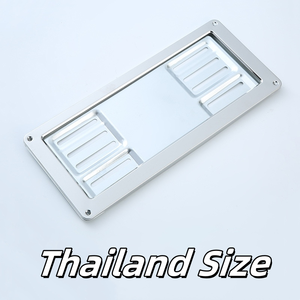 Marco de matrícula con logotipo personalizado Cubierta de soporte de marco de matrícula de acero inoxidable Marcos de matrícula de tamaño tailandés personalizados - Product Image 2