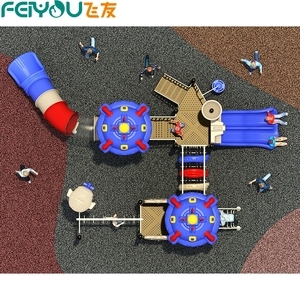 Feiyou Thương Mại Sử Dụng Rộng Rãi Lâu Đài Chủ Đề Trẻ Em Đồ Chơi Giáo Dục Trẻ Em Ngoài Trời Swing Set Sân Chơi Nhựa - Product Image 5