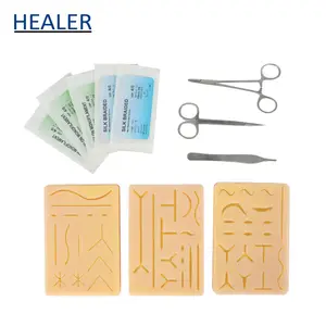 3 Silicone Surgical Suture Skin Pads With Wounds Simple Suture Practice Kit For Medical School Training Anatomical Model