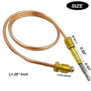 Mensi 26 \ "Koperen Buis Thermokoppel Sensor Voor Propaan/Aardgas Open Haard <span class=keywords><strong>Pilot</strong></span> Brander Assemblage Set Model - Product Image 3