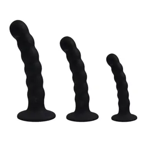 Super perline pene nero con grande ventosa realistico Silicone medico enorme Dildo per donna masturbatore grande piccolo Dildo