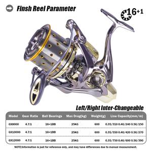 Full Metal 12000 Moulinets <span class=keywords><strong>Spinning</strong></span> Carp 16 + 1BB Carretel Peche De La Carpe <span class=keywords><strong>Moulinet</strong></span> En Mer <span class=keywords><strong>Moulinet</strong></span> De Pêche Longue Ligne - Product Image 3