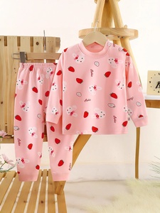 Conjunto <span class=keywords><strong>de</strong></span> <span class=keywords><strong>Ropa</strong></span> Interior Infantil 100% Algodón Otoño Niños Niñas Estilo Casual Patrones <span class=keywords><strong>de</strong></span> Animales/Dibujos Animados/Puntos Pantalones Largos - Product Image 5