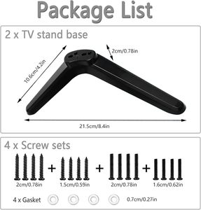Soporte de escritorio de repuesto inteligente SWoob, <span class=keywords><strong>patas</strong></span> <span class=keywords><strong>universales</strong></span> <span class=keywords><strong>para</strong></span> <span class=keywords><strong>TV</strong></span>, Base, pies de pedestal, fácil instalación <span class=keywords><strong>para</strong></span> la mayoría de las <span class=keywords><strong>patas</strong></span> de muebles TCL - Product Image 4
