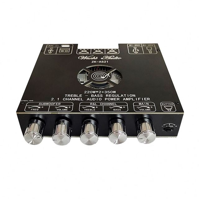 MLK XY-S220H 2x160W+220W BT-compatible 5.1 Power Subwoofer Amplifier Board AUX 2.1 CH Stereo Home Music Module Audio