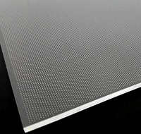 Plaque acrylique PMMA transparente à 97 % de transmission pour panneau lumineux LED, plaque de guidage de lumière à points rétroéclairée par LED (LGP), économie d'énergie, découpe possible