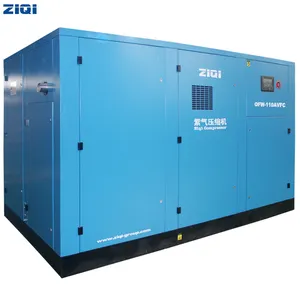 Best prices for custom 110kw 150hp 8bar hot sell water cooling vsd air oil free screw type compressor from Chinese suppliers
