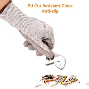 Snell Safety HPPE Рабочие перчатки с индивидуальным логотипом и защитой от порезов PU средства индивидуальной защиты по стандарту <span class=keywords><strong>En388</strong></span> - Product Image 3