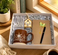Ensemble de papeterie d'entreprise, coffret cadeau de luxe pour employés, MOQ 100, ensemble de tasses à café personnalisées