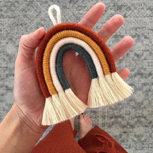 Venta al por mayor niños habitación nórdica Bohemia algodón casa decoración Mini Arco Iris Macrame Decoración - Product Image 5
