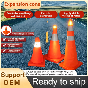 <span class=keywords><strong>Cono</strong></span> <span class=keywords><strong>de</strong></span> Expansión Plegable Portátil <span class=keywords><strong>de</strong></span> Seguridad, Reflectante y Anticolisión, Tipo <span class=keywords><strong>Cono</strong></span> <span class=keywords><strong>de</strong></span> Helado - Product Image 1