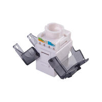 Modul Keystone Jack RJ45 Cat6 180 Derajat Tanpa Alat, Penjualan Grosir OEM ODM Terlaris, Baru, untuk Penggunaan Kabel LAN Solid