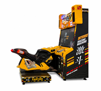 Machine d'arcade de course de motos commerciale, simulateur de conduite à monnayeur pour centres de divertissement familial