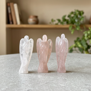 Figurines d'anges noirs, artisanat en pierre fait à la main, décoration de la maison, art de guérison spirituelle - Product Image 4