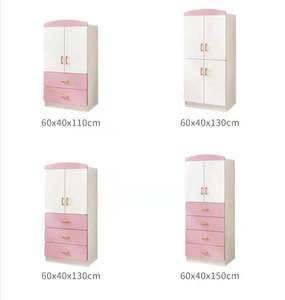 خزانة ملابس للأطفال حديثة باللون الوردي، خزانة تخزين قماشية لغرفة النوم - Product Image 6