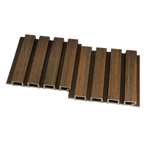 Garniture ronde en relief 3D d'aspect <span class=keywords><strong>bois</strong></span> pour jardin Bandes de <span class=keywords><strong>bois</strong></span> blanches Panneaux muraux cannelés en Wpc Revêtement - Product Image 1