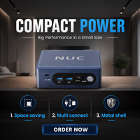 Mini PC de jeu ultra-puissant 32 Go DDR5 WiFi 6 BT 5.2 USB4 HDMI, ordinateur compact universel avec 5 prises (AU, US, EU, JP, UK)