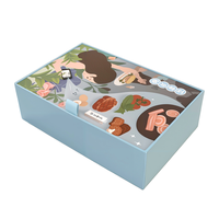 Coffret Cadeau de Luxe Imprimé avec Fermeture Magnétique, Rigide, Écologique et Réutilisable, Boîtes en Carton Portables OEM pour Emballage Alimentaire