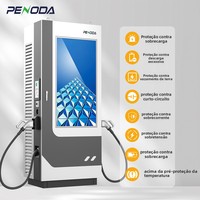 Cargador de Vehículos Eléctricos de Corriente Continua Comercial de 60kw 80kw 120kw 160kw, Estación de Carga de CC Montada en el Suelo con Ethernet y Pantalla Publicitaria, OEM ODM