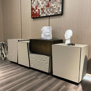 Buffet <span class=keywords><strong>design</strong></span> italien de luxe pour salle à manger Home Bar Armoires en acier inoxydable Meubles en bois pour cuisine Villa postmoderne - Product Image 6
