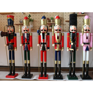 SW-150 Grand <span class=keywords><strong>Casse</strong></span>-<span class=keywords><strong>Noisette</strong></span> de Noël 150cm Décoration Extérieure Figurines Géantes en <span class=keywords><strong>Bois</strong></span> pour Noël - Product Image 2