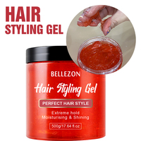 Gel coiffant pour cheveux, obtient des coiffures naturelles élégantes, définit les boucles, tenue extra forte, gel coiffant pour cheveux roux